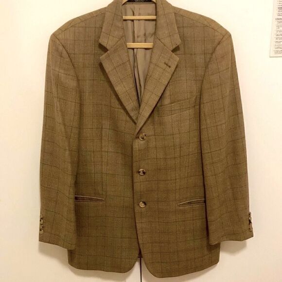 Hugo Boss for Saks Fifth Avenue Cashmere Blend Mens Light Brown Jacket. Size 38S - Picture 1 of 8